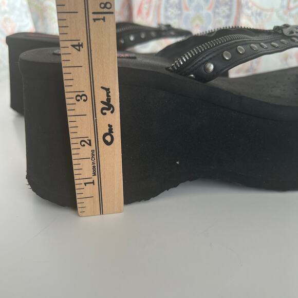 Demonia FUNN-33 Platform Black Sandals - Picture 13 of 14